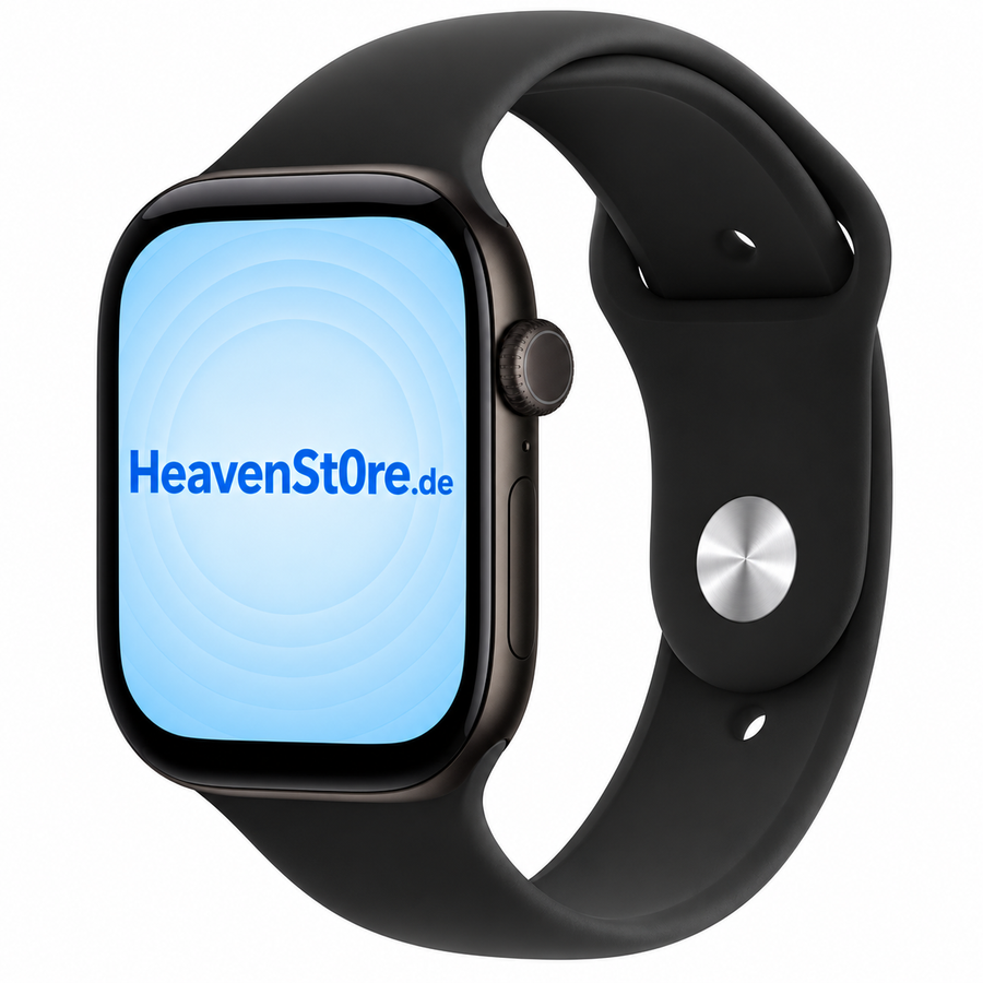 Apple Watch Series 12 GPS + Cellular 46mm Aluminium Schwarz Sportarmband Schwarz M/L Differenzbesteuert NEU & VERSIEGELT